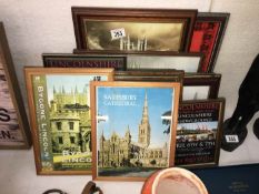 A quantity of framed posters mainly Lincolnshire