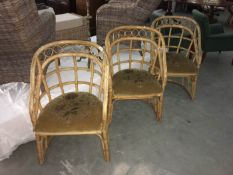 3 bamboo conservatory chairs