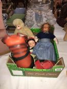 A quantity of old dolls, small houses,