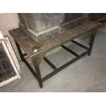 A metal work bench