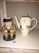 A Beswick Pavlova coffee pot and a character jug of Montgomery