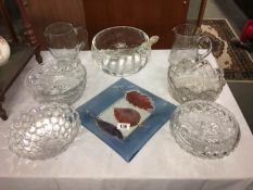 A quantity of glass bowls etc