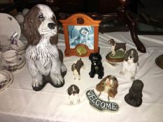 A quantity of spaniel dog ornaments