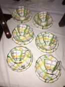 An 18 piece Deco style tea set