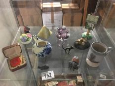 A quantity of good miscellaneous items including cloisonne bird house,