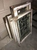 A quantity of leaded glass windows