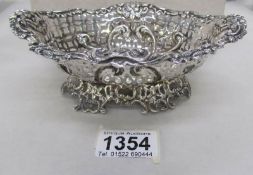 A silver bon bon dish, HM indistinct,