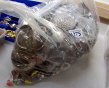 A large bag of a/f costume jewellery for spares or repair