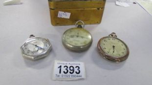 3 assorted vintage pocket watches