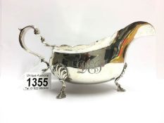 A silver sauceboat by Mappin & Webb, HM Birmingham 1923,