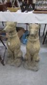 A pair of dog statues