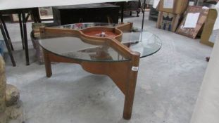 An unusual 1970's coffee table by Nathan furniture