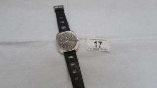 A Tissot manual stainless steel wristwatch,