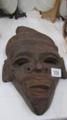 An African mask (signs of wear to inside)