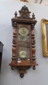 A Victorian mahogany Vienna wall clock