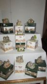 12 box Lilliput lane houses/cottages including Beekeepers cottage, Junk and Disorderly,