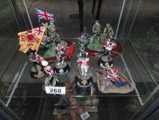 8 British miniature soldiers