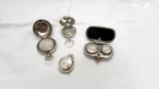 4 coin cases containing Victorian and later silver coins