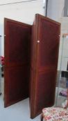 A Victorian mahogany framed 3 fold screen,