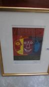 A Pablo Picasso Poster print Vallavris 1956 exposition lithograph signed in pencil