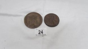 2 old medallions