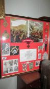 A framed and glazed Royal Warwickshire regiment collage