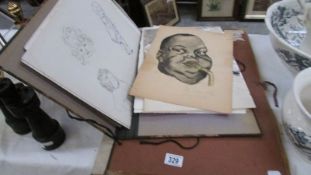 2 portfolios of good watercolours,