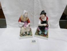 A pair of Staffordshire figures 'Jebson & Nell' circa 1850