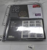 A London 2012 gold medal winners stamp collection