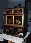 A good Japanese lacquer cabinet with 3 drawers