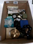 A mixed lot of costume jewellery and compacts