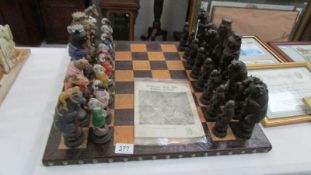 A Reynard the Fox chess set