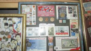 A framed and glazed VE day 50th anniversary collage