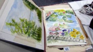 A large portfolio of good watercolours,