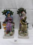 A pair of Staffordshire figure 'Elijah and The Widow'