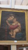 An early 19th century portrait of Madonna and child,