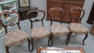 A set of 4 mahogany cabriole leg chairs