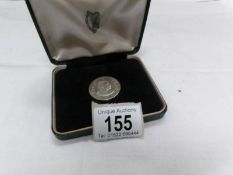 A very rare silver proof Irish 1966 10/- coin in original case