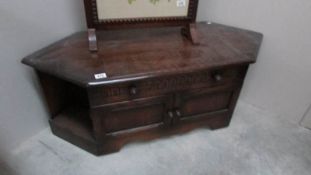 An oak TV stand