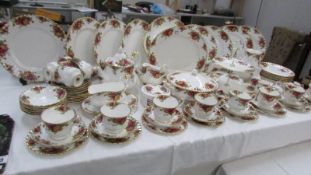 Approximately 70 pieces of Royal Albert Old Country Roses tea and dinner ware