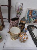 A mixed lot of vases etc