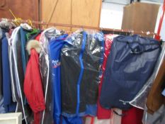 A large quantity of jackets and clothes