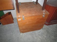 A wooden trunk