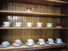 13 tea cup and saucer sets,