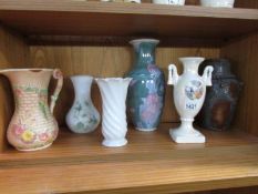 6 vases including Arthur Wood