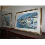 A pair of framed and glazed prints