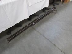 A large steel butcher's rack