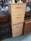 2 two drawer filing cabinets