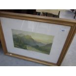 A framed and glazed print entitled A Perthsire River (Evening)