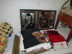 A collection of Rod Stewart ephemera including T shirts